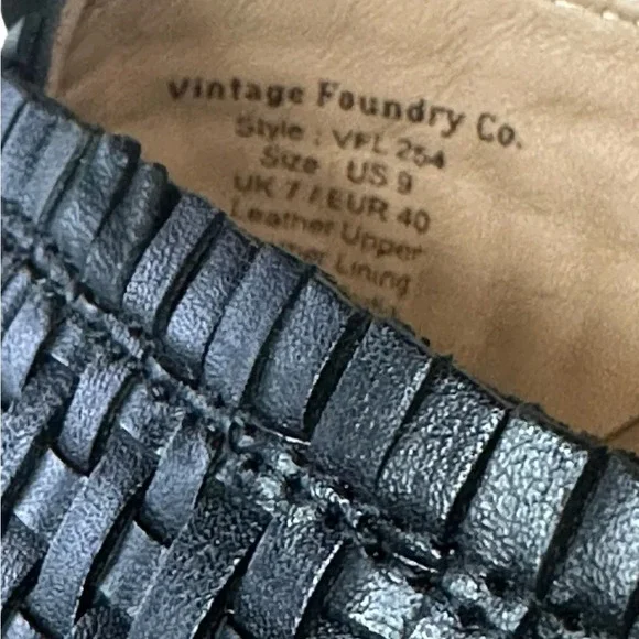 Vintage Foundry Co. Women’s Lorie Wedge Sandal in Black Size 9 - Picture 5 of 7